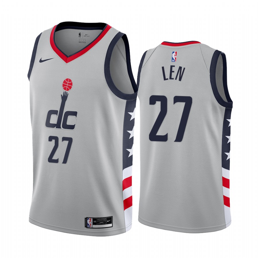 Nike Wizards #27 Alex Len Gray Women's NBA Swingman 2020-21 City Edition Jersey