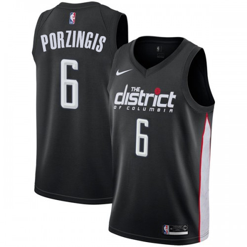 Nike Wizards #6 Kristaps Porzingis Black Women's NBA Swingman City Edition 2018/19 Jersey