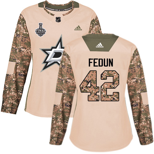 Adidas Stars #42 Taylor Fedun Camo Authentic 2017 Veterans Day Women's 2020 Stanley Cup Final Stitched NHL Jersey