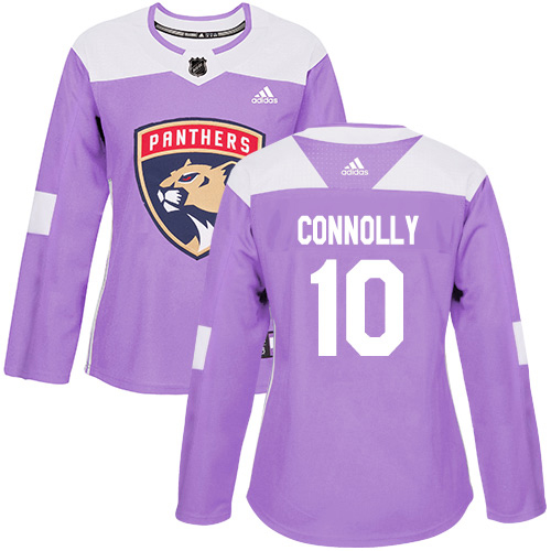 Adidas Panthers #10 Brett Connolly Purple Authentic Fights Cancer Women's Stitched NHL Jersey