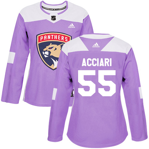 Adidas Panthers #55 Noel Acciari Purple Authentic Fights Cancer Women's Stitched NHL Jersey