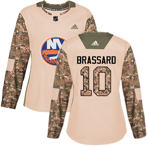 Adidas Islanders #10 Derek Brassard Camo Authentic 2017 Veterans Day Women's Stitched NHL Jersey