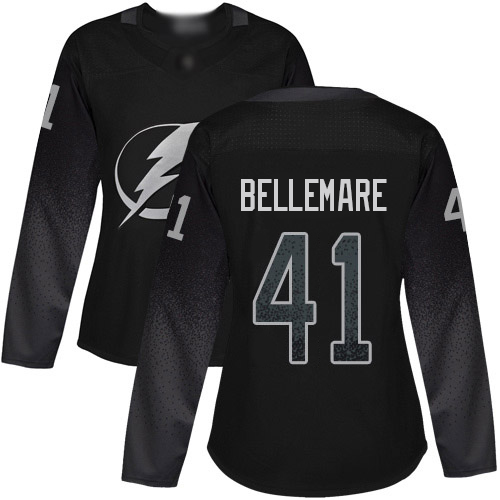 Adidas Lightning #41 Pierre-Edouard Bellemare Black Women's Alternate Authentic Stitched NHL Jersey