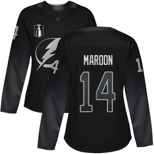 Adidas Lightning #14 Pat Maroon Black Women's 2022 Stanley Cup Final Patch Alternate Authentic Stitched NHL Jersey