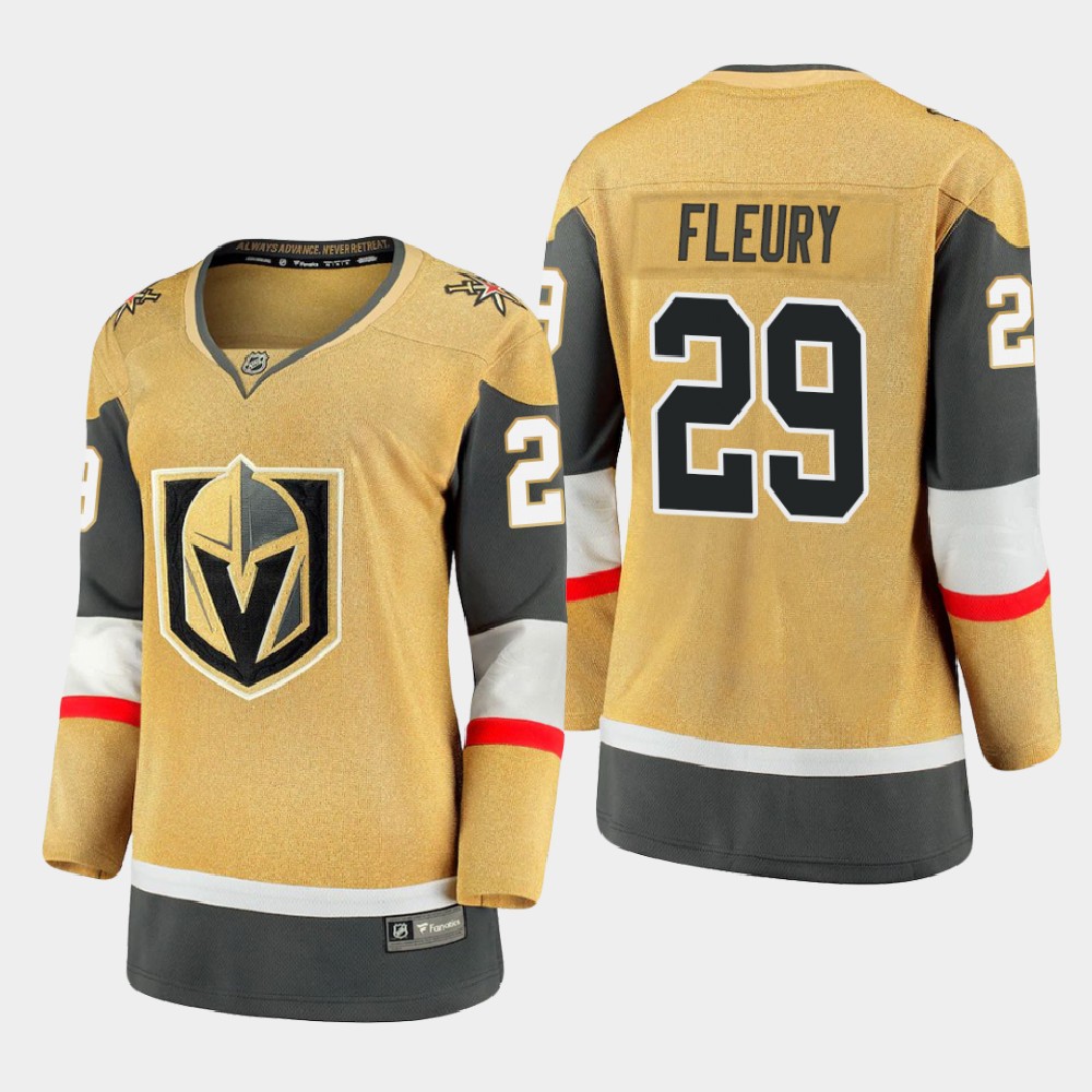 Vegas Golden Knights #29 Marc-Andre Fleury Women 2020-21 Player Alternate Stitched NHL Jersey Gold