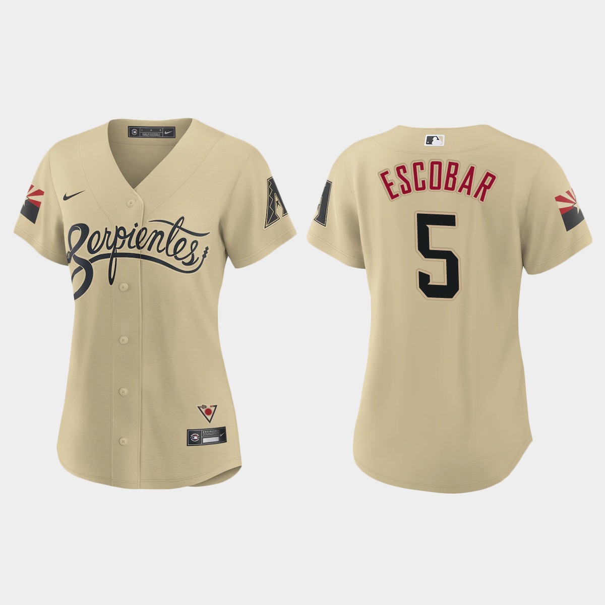 Arizona Diamondbacks #5 Eduardo Escobar Women's Nike 2021 City Connect MLB Jersey Gold