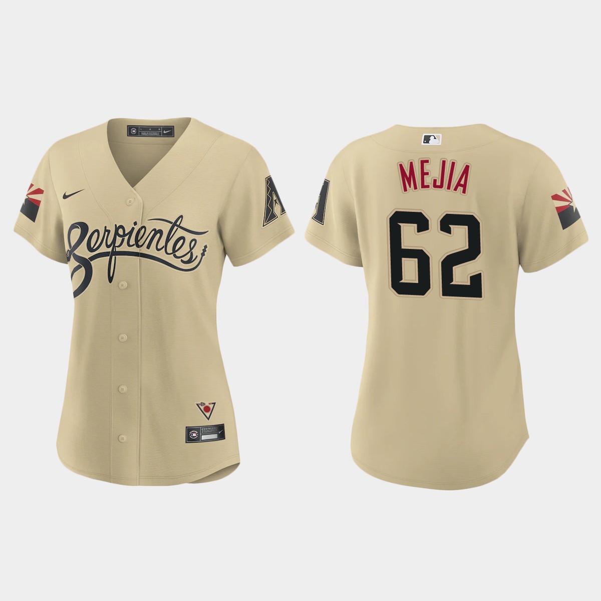 Arizona Diamondbacks #62 Humberto Mejia Women's Nike 2021 City Connect MLB Jersey Gold