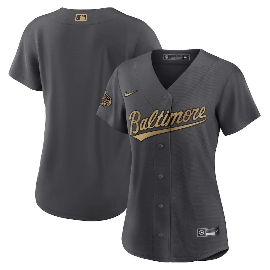 Baltimore Orioles Blank Women's Nike Charcoal 2022 MLB All-Star Game Replica Jersey