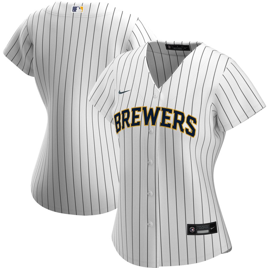 Milwaukee Brewers Nike Women's Alternate 2020 MLB Team Jersey White Navy