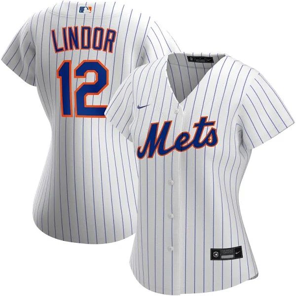 New York Mets #12 Francisco Lindor Nike Women's Home Replica Player Jersey - White