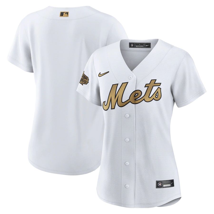 New York Mets Blank Women's Nike White 2022 MLB All-Star Game Replica Jersey