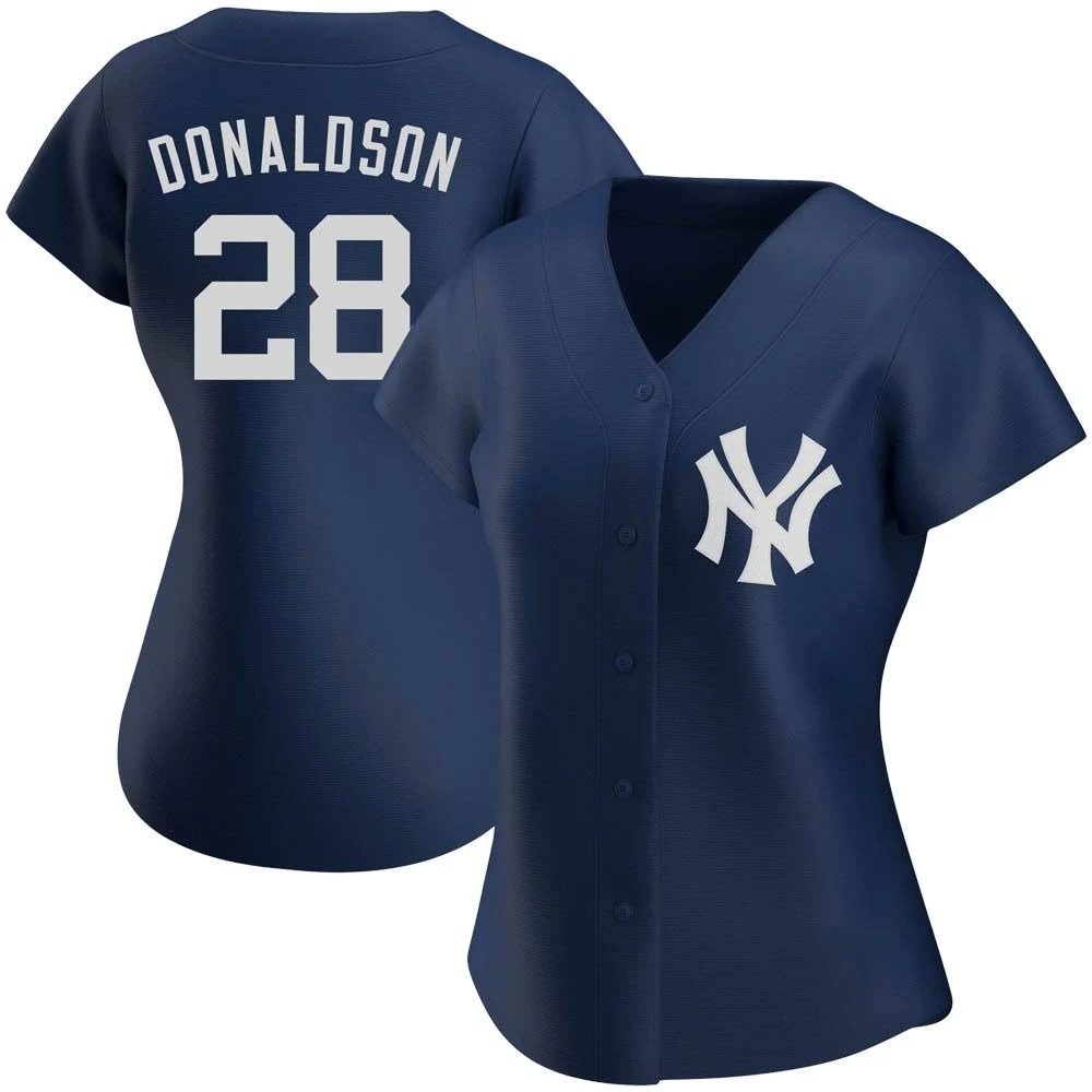 New York Yankees #28 Josh Donaldson Nike Women's Alternate 2020 MLB Player Jersey Navy