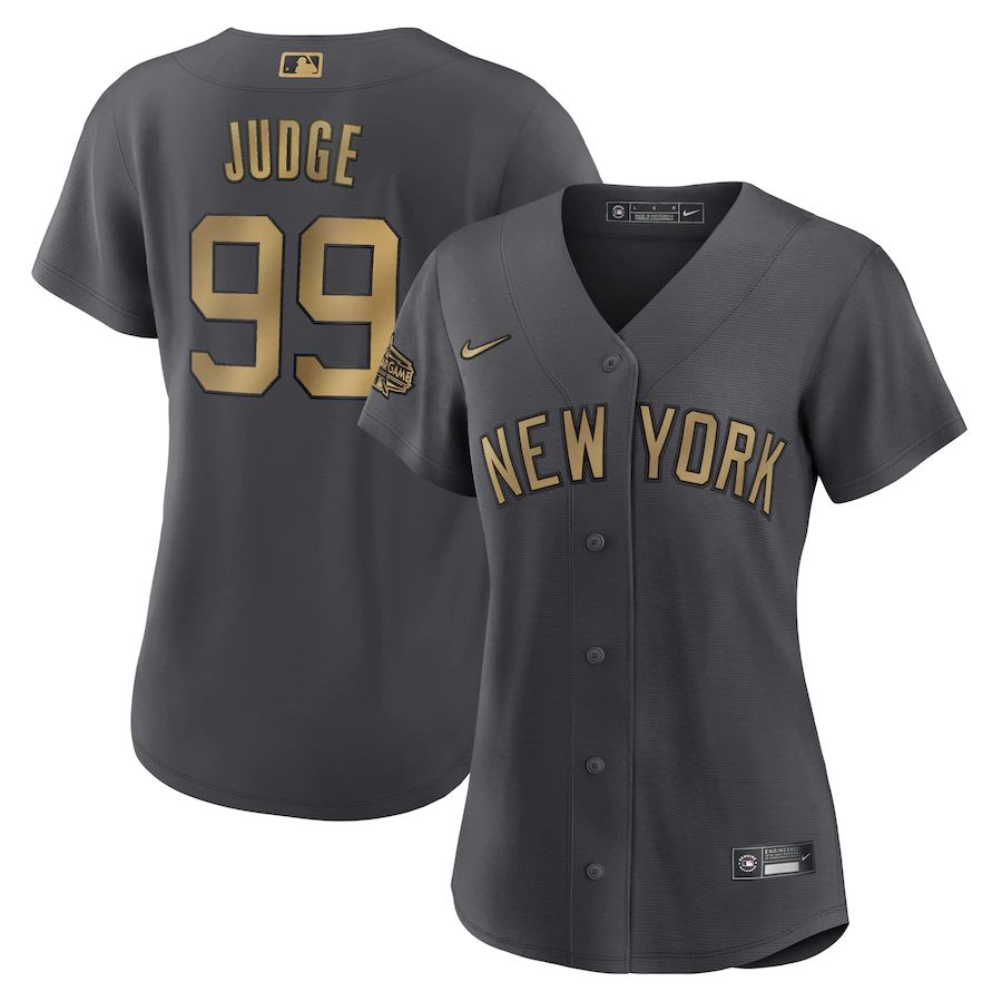 New York Yankees #99 Aaron Judge Women's Nike Charcoal 2022 MLB All-Star Game Replica Jersey