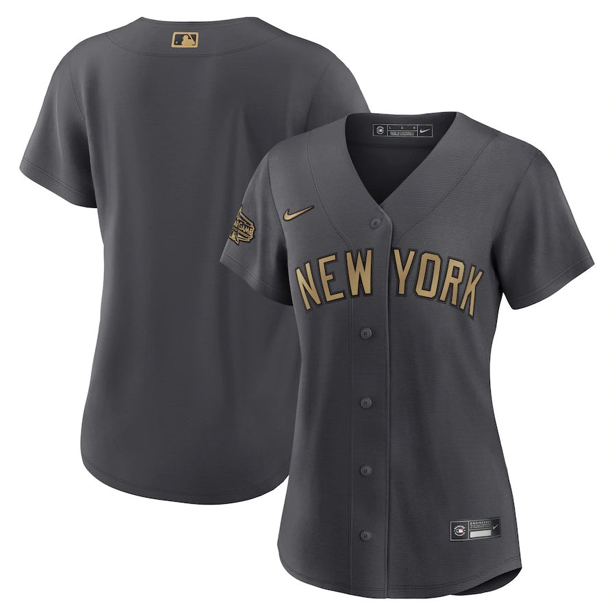 New York Yankees Blank Women's Nike Charcoal 2022 MLB All-Star Game Replica Jersey