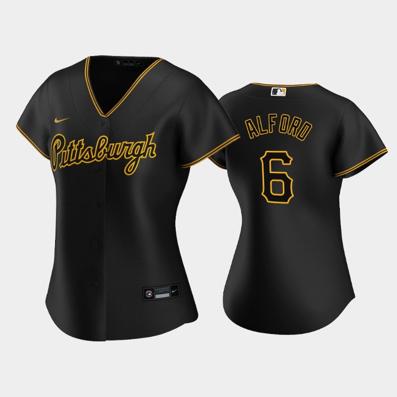 Pittsburgh Pirates #6 Anthony Alford Game Women's Nike Alternate MLB Jersey - Black