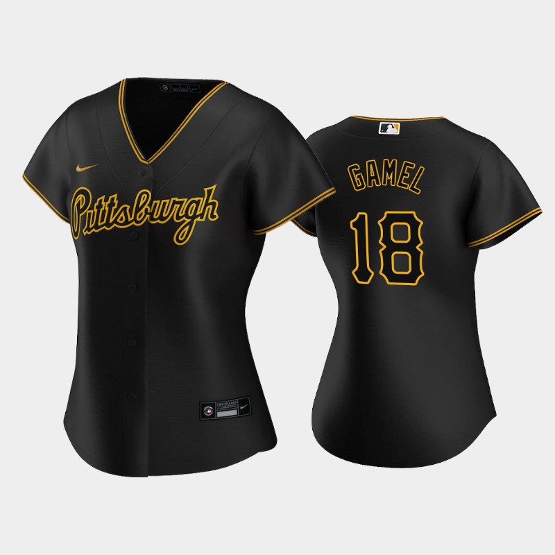 Pittsburgh Pirates #18 Ben Gamel Game Women's Nike Alternate MLB Jersey - Black