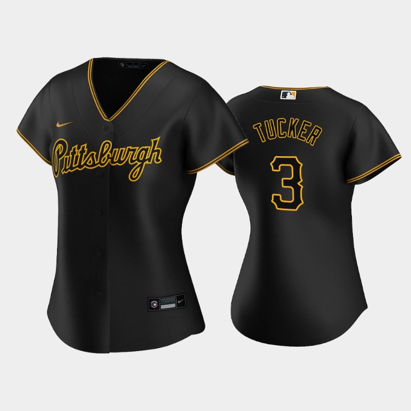 Pittsburgh Pirates #3 Cole Tucker Game Women's Nike Alternate MLB Jersey - Black