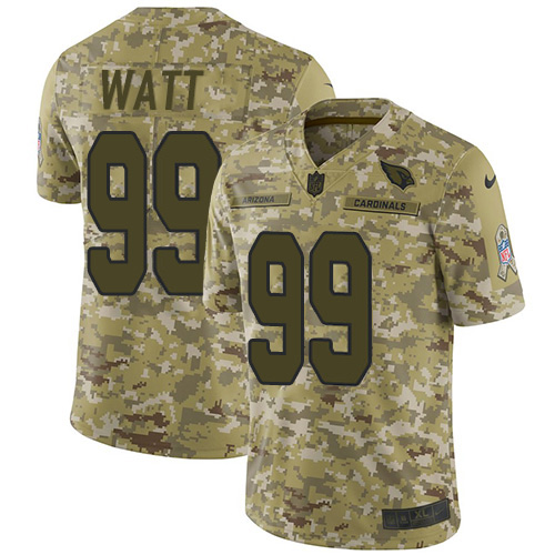 Nike Cardinals #99 J.J. Watt Camo Youth Stitched NFL Limited 2018 Salute To Service Jersey