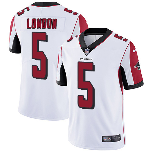 Nike Falcons #5 Drake London White Stitched Women's NFL Vapor Untouchable Limited Jersey