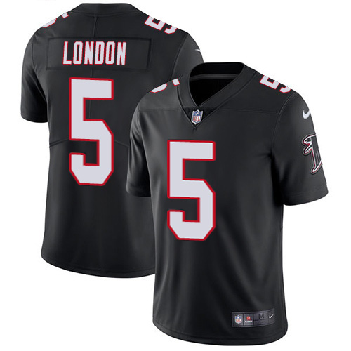 Nike Falcons #5 Drake London Black Alternate Stitched Women's NFL Vapor Untouchable Limited Jersey