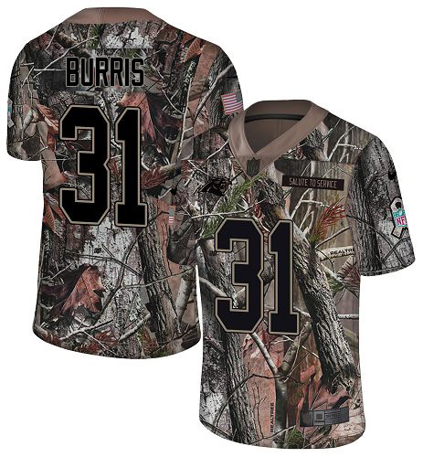 Nike Panthers #31 Juston Burris Camo Youth Stitched NFL Limited Rush Realtree Jersey