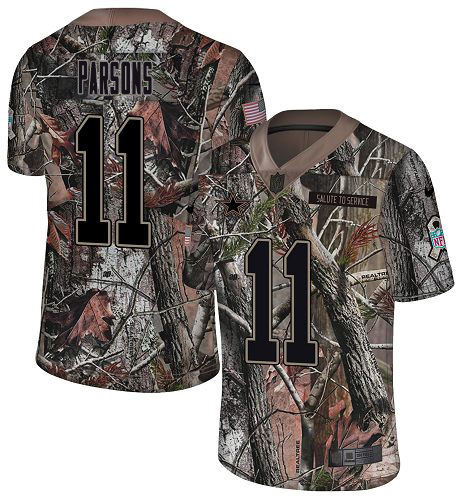 Nike Cowboys #11 Micah Parsons Camo Youth Stitched NFL Limited Rush Realtree Jersey