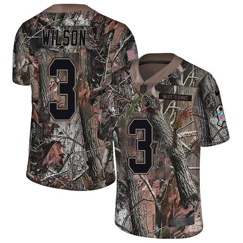 Nike Broncos #3 Russell Wilson Camo Men's Stitched NFL Limited Rush Realtree Jersey