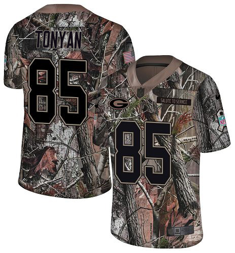 Nike Packers #85 Robert Tonyan Camo Youth Stitched NFL Limited Rush Realtree Jersey