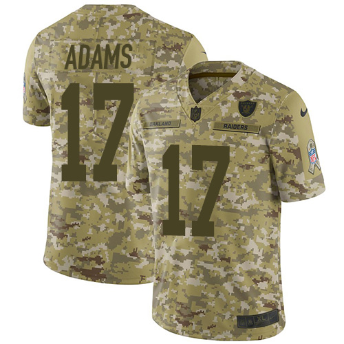 Nike Raiders #17 Davante Adams Camo Men's Stitched NFL Limited 2019 Salute To Service Jersey