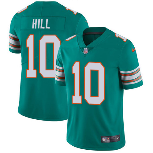 Nike Dolphins #10 Tyreek Hill Aqua Green Alternate Youth Stitched NFL Vapor Untouchable Limited Jersey