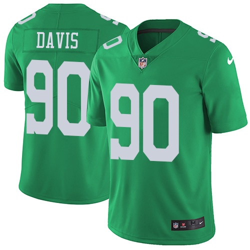 Nike Eagles #90 Jordan Davis Green Youth Stitched NFL Limited Rush Jersey