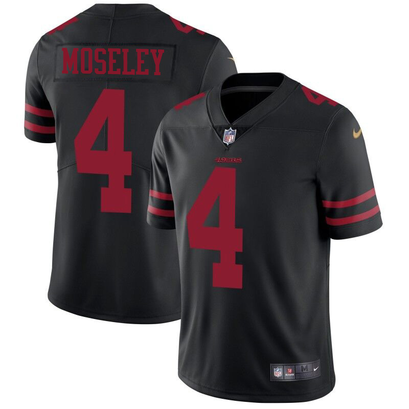 Nike 49ers #4 Emmanuel Moseley Black Alternate Youth Stitched NFL Vapor Untouchable Limited Jersey