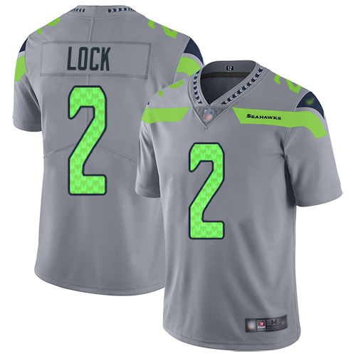 Nike Seahawks #2 Drew Lock Gray Youth Stitched NFL Limited Inverted Legend Jersey