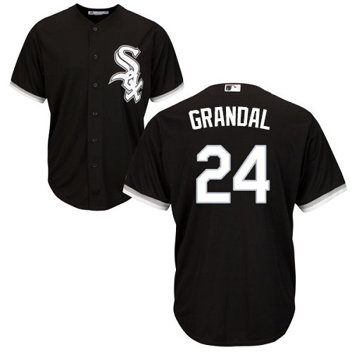 White Sox #24 Yasmani Grandal Black New Cool Base Stitched Youth MLB Jersey