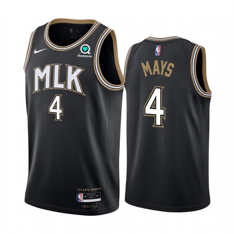 Nike Hawks #4 Skylar Mays Black Youth NBA Swingman 2020-21 City Edition Jersey