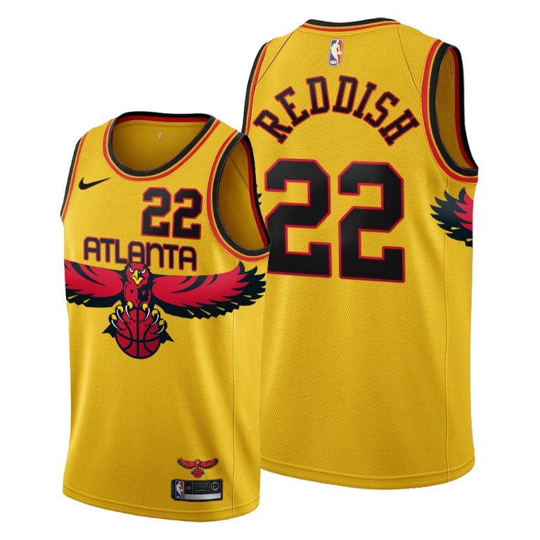 Atlanta Hawks #22 Cam Reddish Youth 2021-22 City Edition Gold NBA Jersey