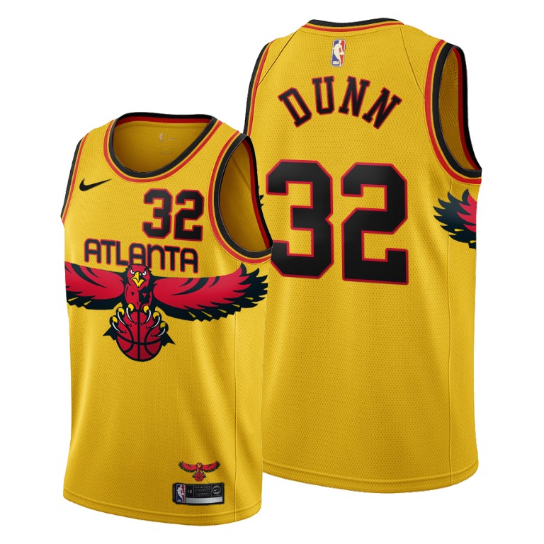 Atlanta Hawks #32 Kris Dunn Youth 2021-22 City Edition Gold NBA Jersey