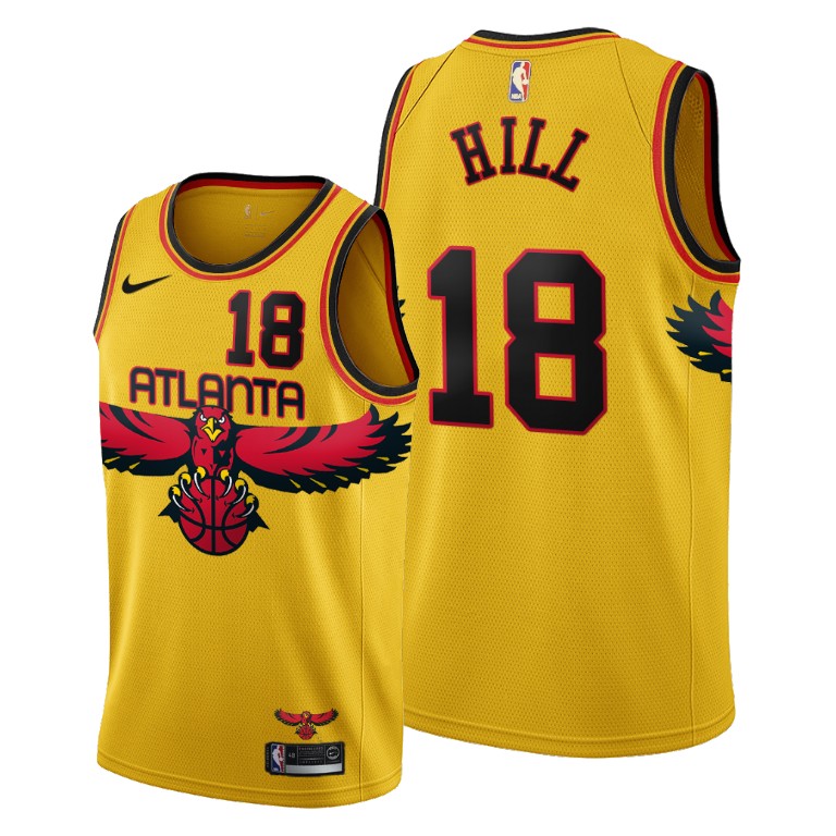 Atlanta Hawks #18 Solomon Hill Youth 2021-22 City Edition Gold NBA Jersey