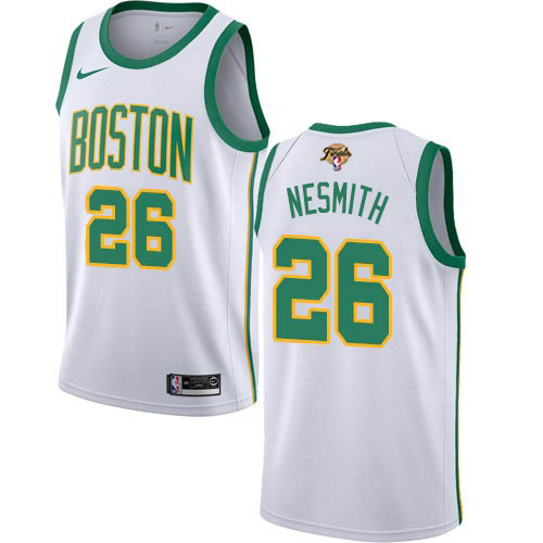 Nike Celtics #26 Aaron Nesmith White Youth 2022 NBA Finals Swingman City Edition Jersey