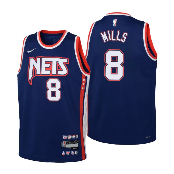 Brooklyn Nets #8 Patty Mills Youth Nike Navy 2021/22 Swingman Jersey - City Edition