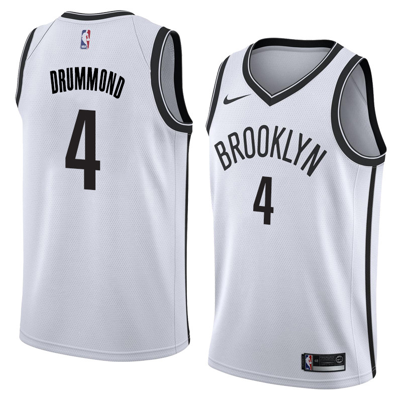 Nike Nets #4 Andre Drummond White Youth NBA Swingman Association Edition Jersey