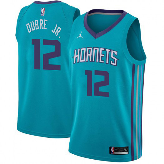 Nike Hornets #12 Kelly Oubre Jr. Youth Teal NBA Jordan Swingman Icon Edition Jersey