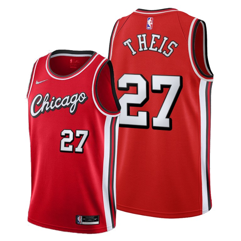 Chicago Bulls #27 Daniel Theis Youth 2021-22 City Edition Red NBA Jersey