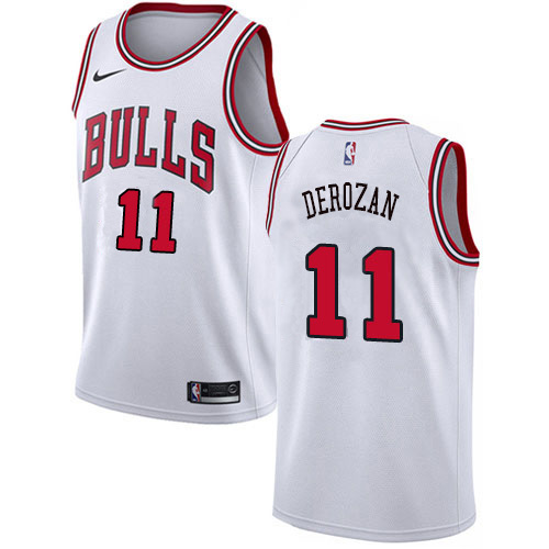 Nike Bulls #11 Demar Derozan Youth White NBA Swingman Association Edition Jersey