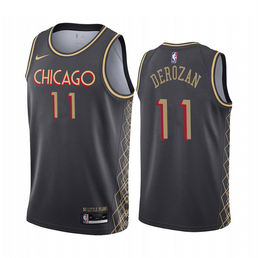 Nike Bulls #11 Demar Derozan Youth Black NBA Swingman 2020-21 City Edition Jersey