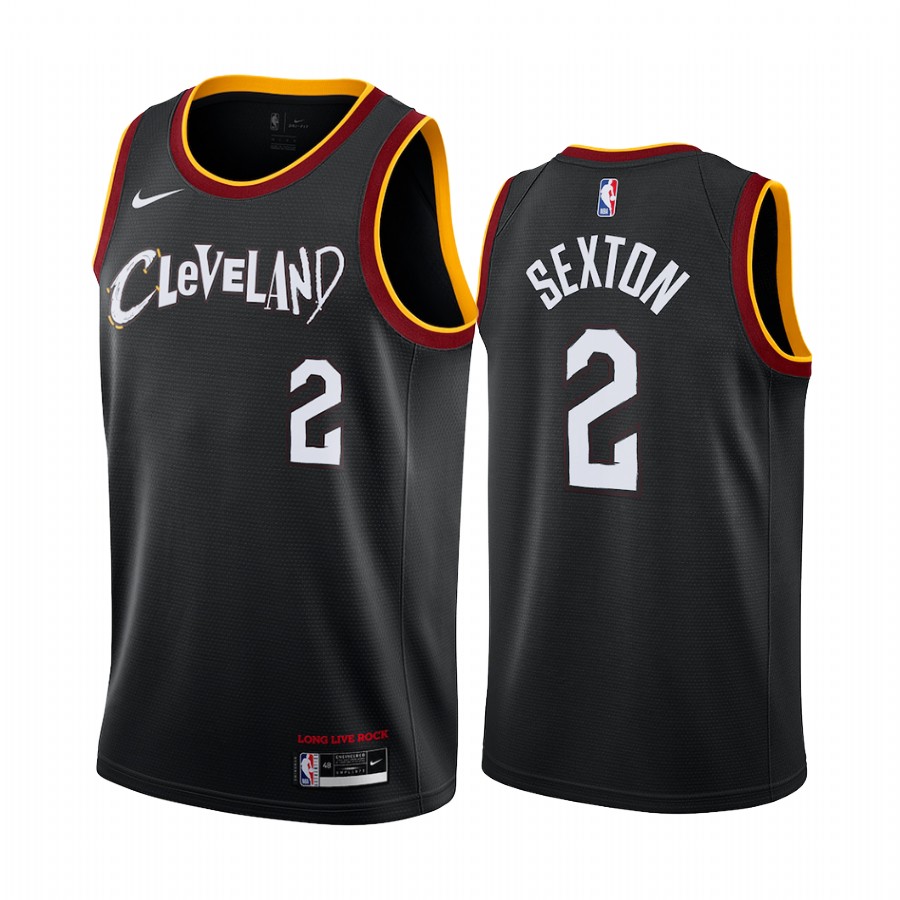 Nike Cavaliers #2 Collin Sexton Black Youth NBA Swingman 2020-21 City Edition Jersey