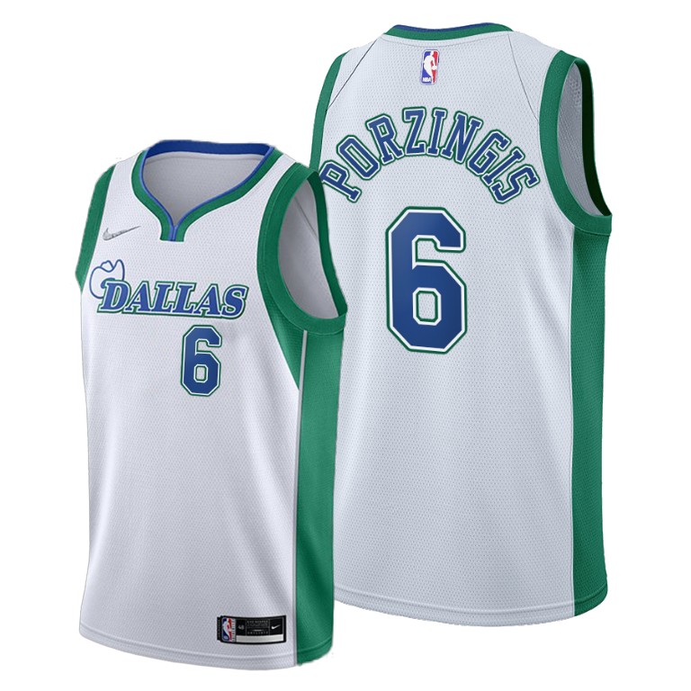 Dallas Mavericks #6 Kristaps Porzingis Youth 2021-22 City Edition White NBA Jersey