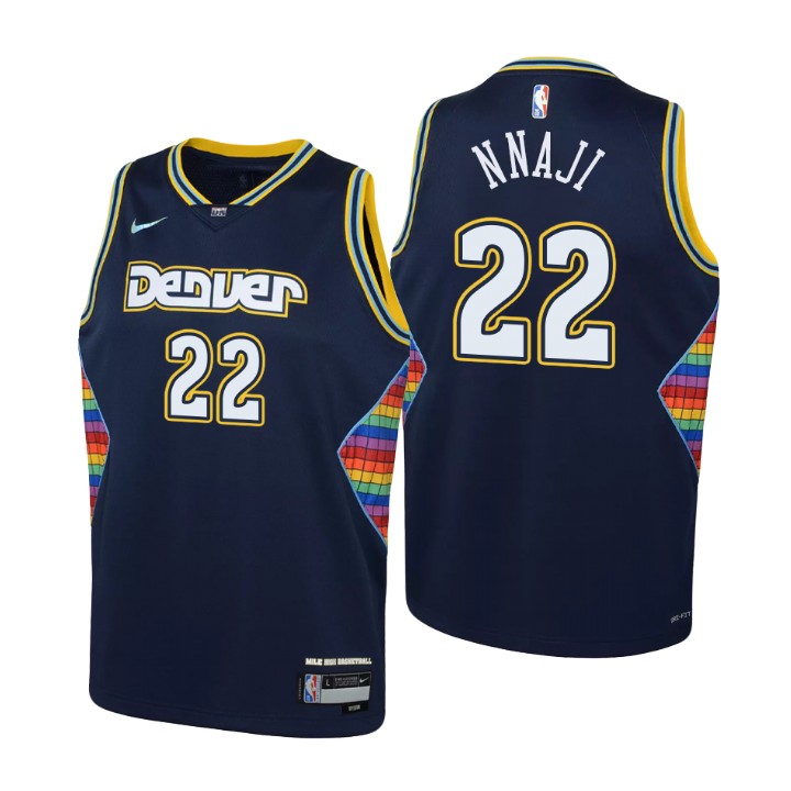 Denver Nuggets #22 Zeke Nnaji Youth Nike Navy 2021/22 Swingman Jersey - City Edition