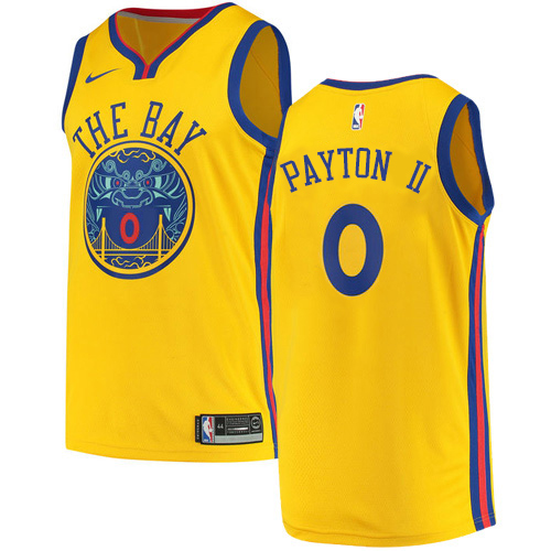 Nike Warriors #0 Gary Payton II Gold Youth NBA Swingman City Edition Jersey