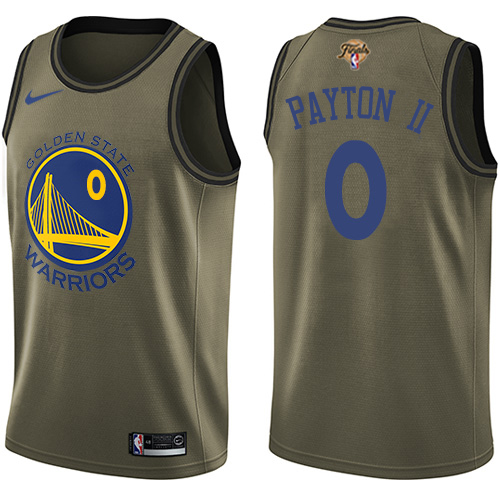 Nike Warriors #0 Gary Payton II Green Salute to Service Youth 2022 NBA Finals Swingman Jersey